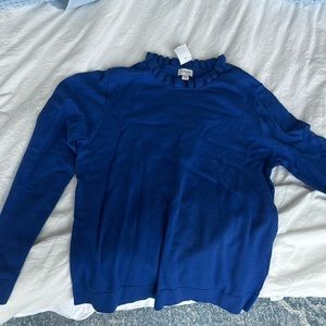 NWT J Crew sweater with ruffled collar